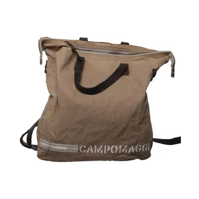 Rugzak (Beige) van Campomaggi Katoen, Leer, Polyester