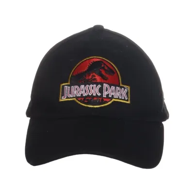 Baseballkeps (Svart, Röd, Gul) från Jurassic Park Bomull