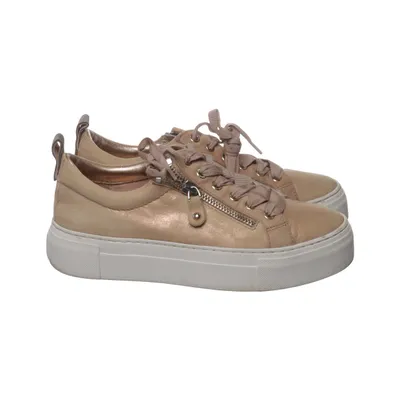 Sneakers (Beige, Pink) from Maripe Leather