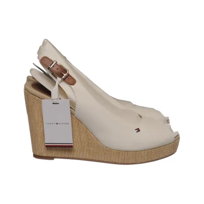 Kilklackar (ICONIC ELENA SLING BACK WEDGE) från Tommy Hilfiger Bomull, Skinn