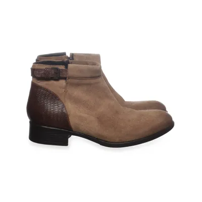 Ankle boots (Brown) from Manas Leather, Suede