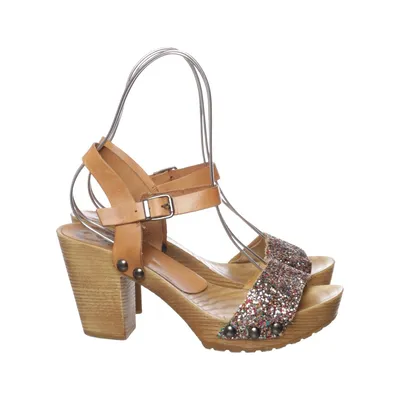 High heel sandals (Brown, Multicolored) from Porronet