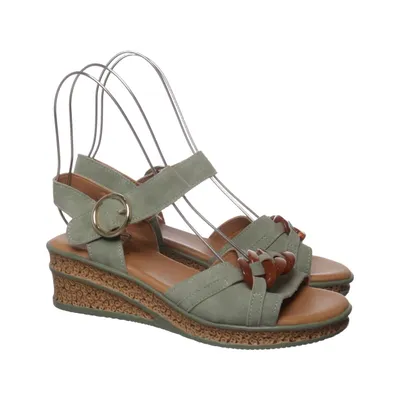 Wedges (Green, Brown) from Annie G. Leather