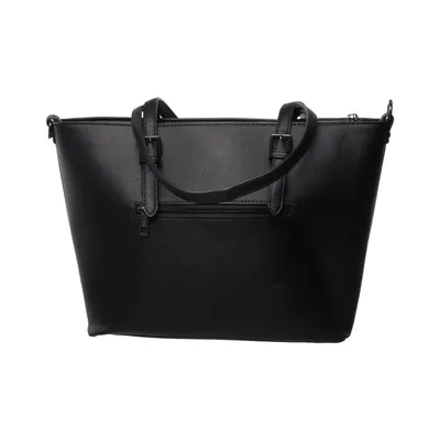 Handbag (Black) from Charm Polyester, Polyurethane