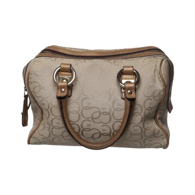 Handväska (Beige, Brun) från Cerruti 1881 Bomull, Skinn, Nylon, Polyester