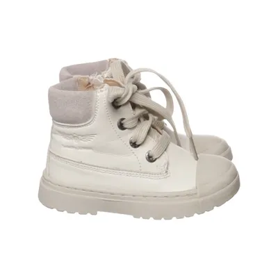 Bottes à lacets (Beige) de Shoesme Cuir