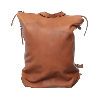 Backpack (Brown) from Anthropologie Cotton, Leather