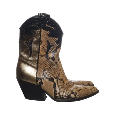 Cowboyboots (Svart, Brun, Guldfärgad) från Coach Skinn