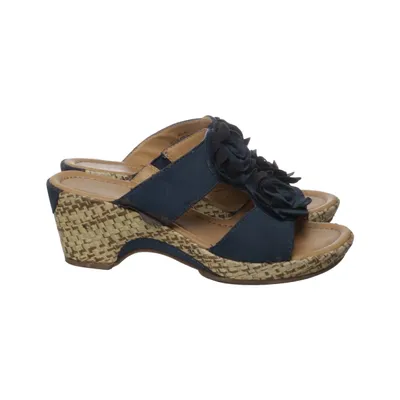 Wedges (Blue, Beige) from Ariane Leather