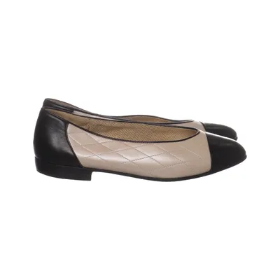 Ballet flats (Beige, Black) from Brunate Leather