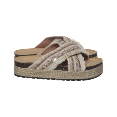 Mules (Beige, Multicolore) de Lucky Shoes Polyester