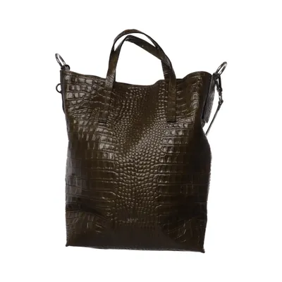 Shoulder-bag (Green) from Abro Leather