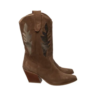 Cowboy boots (Brown, Gold) from Babouche Leather