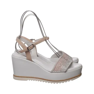 Sleehakken (Wit, Beige) van Nero Giardini Leer