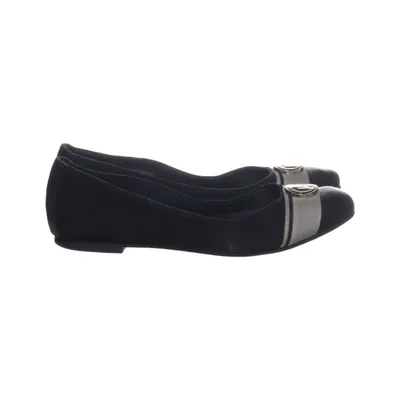 Ballerinaskor (Svart) från Tommy Hilfiger Bomull, Skinn
