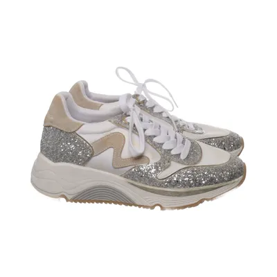 Sneakers (Vit, Silverfärgad, Beige) från Manila Grace
