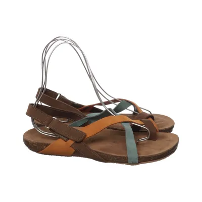 Sandalen (Bruin, Blauw, Geel) van Yokono Leer
