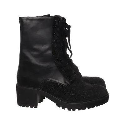 Laced boots (Black) from Maruti Leather