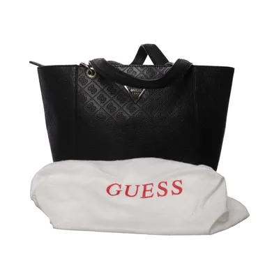 Håndtaske (Sort) fra Guess Bomuld, Polyester, Polyurethan