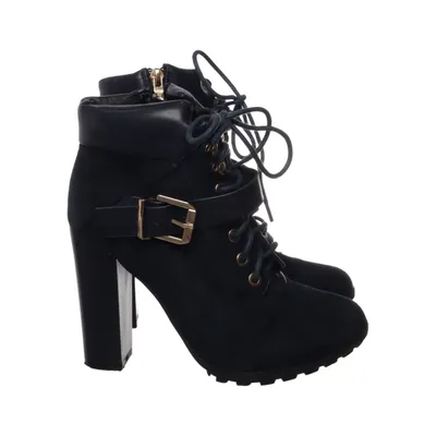 Bottes à talons (Bleu) de Jumex Suédine