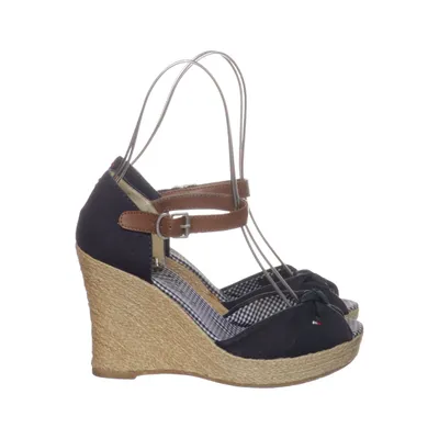 Kilehælssko (Blå, Beige, Hvid) fra Tommy Hilfiger Læder
