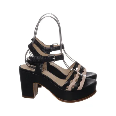 Sandales à talons hauts (Noir, Rose) de Zinda Cuir