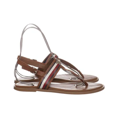 Sandaler (Corporate Leather Flat Sandal) från Tommy Hilfiger Skinn