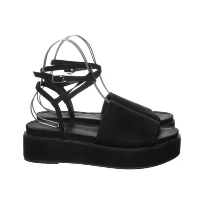 Wedges (Black) from ASOS Shoes Leather