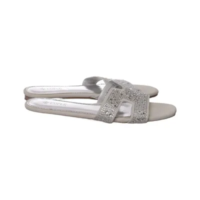 Mules (Beige, Argent) de Cuplé