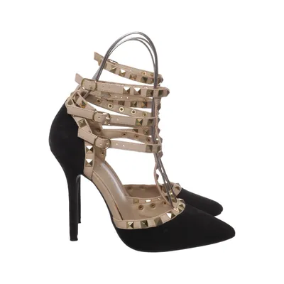 Højhælede sandaler (Sort, Beige, Guld) fra Wild Diva