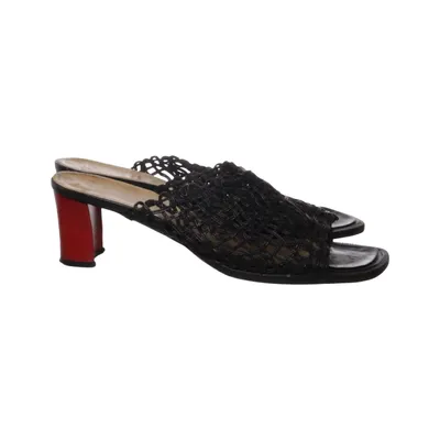Mules (Black, Red) from Lola Cruz Leather