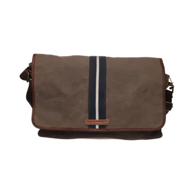 Skuldertaske (Grå, Blå, Hvid) fra Tommy Hilfiger Bomuld, Læder