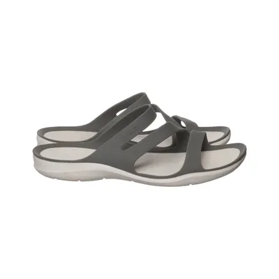 Sandales (Gris, Blanc) de Crocs Polyuréthane