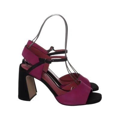 High heel sandals (Purple, Black) from Elvio Zanon Leather