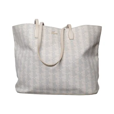 Handtasche (Weiß, Blau) von Lacoste Baumwolle, Polyamid, Polyurethan