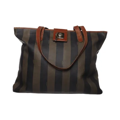 Sac à main (Pequin Striped Canvas Tote) de Fendi