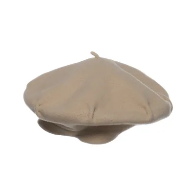 Beret (Beige) from Woolmark Wool