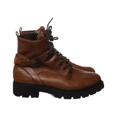 Laced boots (Brown) from Steven Leather