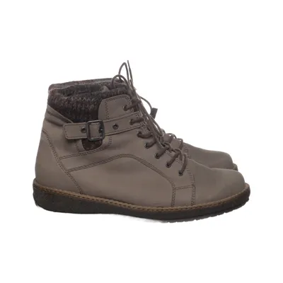Laced boots (Gray) from Waldläufer Leather, Wool