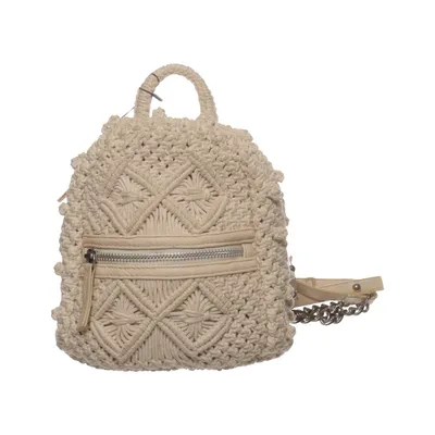 Backpack (Beige) from Zara Basic Collection Cotton, Linen