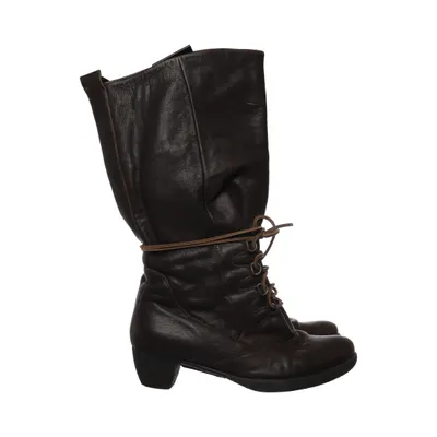 Bottes (Marron) de Think! Cuir, Laine