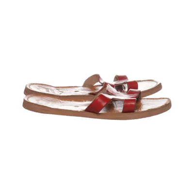 Sandals (Red, Brown) from Vrai Cuir Leather