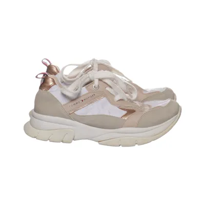 Sneakers (White, Beige) from Tommy Hilfiger Cotton, Polyester, Polyurethane
