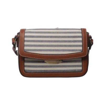 Schoudertas (Blauw, Wit, Bruin) van By Malene Birger Katoen, Polyester, Polyurethaan