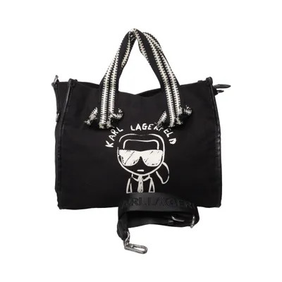 Shoulder-bag (Black, White) from Karl Lagerfeld Polyurethane, Recycled cotton