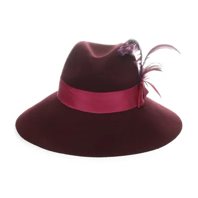 Vilten hoed (Rood) van ASOS Wol