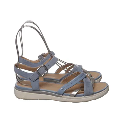 Sandalen (Blauw, Zilver) van Geox Respira Leer