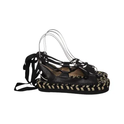 Sandals (Black, White) from Paloma Barceló Leather