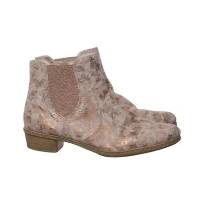 Ankle boots (Beige, Multicolored) from Rieker Antistress Leather