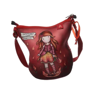 Shoulder-bag (Red, Multicolored) from Santoro Cotton, Polyester